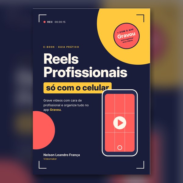 Capa do e-book Reels Profissionais Só com o Celular